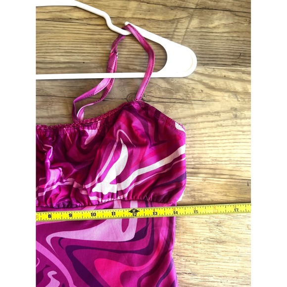 Princess Polly ROSEY MINI DRESS PINK US 8 Y2K Camo Skater - Picture 12 of 13